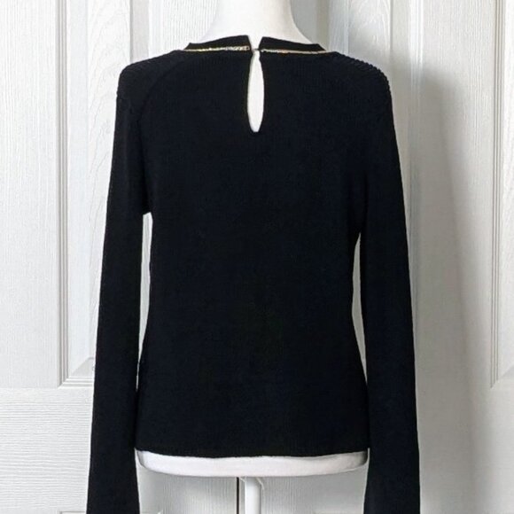 MAJE  Women's Long Sleeve Knit Sweater  Size M (US)  Black  NWOT - Picture 2 of 7